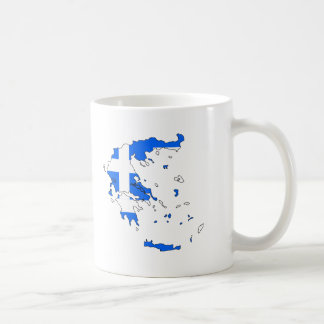 Griechenland-Flaggenkarte Kaffeetasse