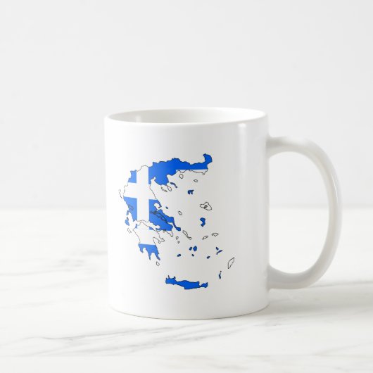Griechenland-Flaggenkarte Kaffeetasse (Rechts)