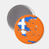 Griechenland-Flaggenkarte Magnet (Vorderseite/Rückseite)