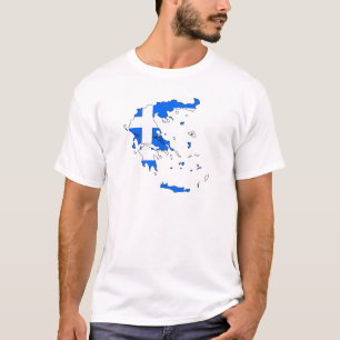 Griechenland-Flaggenkarte T-Shirt