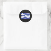 Griechenland-Flaggenkennzeichnung Runder Aufkleber (Tasche)