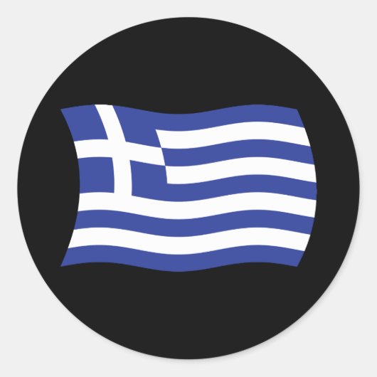 Griechenland-Flaggenkennzeichnung Runder Aufkleber (Vorderseite)