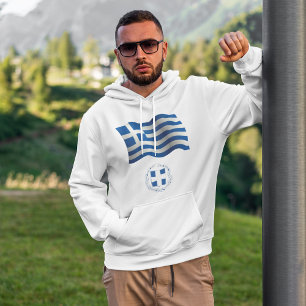 Griechenland Flaggenkittel Hoodie