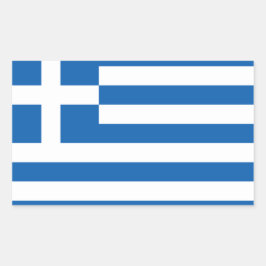 Griechenland Flaggenstopers* Ελλάδα Annecμαμαία Αρ Rechteckiger Aufkleber