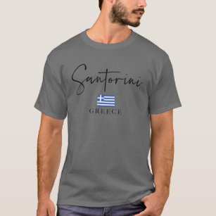 Griechenland Flaggenurlaub - Insel Santorini T-Shirt