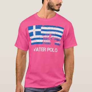 Griechenland Flaggenwasserpolo-Funny für Water Pol T-Shirt