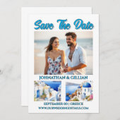 Griechenland Foto Save the Date griechische Hochze (Vorne/Hinten)