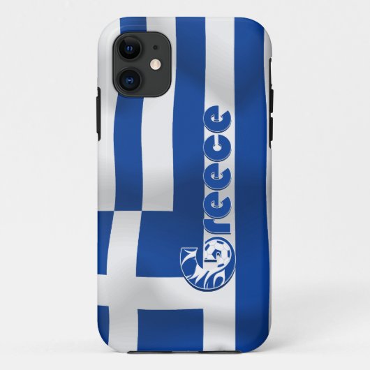 Griechenland-Fußball-Flagge Case-Mate iPhone Hülle (Rückseite)