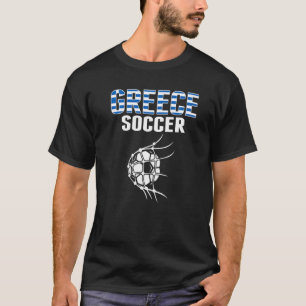 Griechenland Fußball Im Netz Tor  Griechischer Fuß T-Shirt