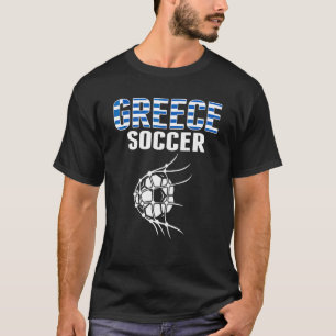 Griechenland Fußball im Netz Tor  Griechischer Fuß T-Shirt