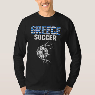 Griechenland Fußball Im Netz Tor  Griechischer Fuß T-Shirt