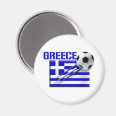 Griechenland Fußball-Logo Griechenland Flaggengesc Magnet (Vorderseite/Rückseite)