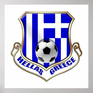 Griechenland-Fußball-Schild - Poster