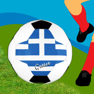 Griechenland - Fußball und Griechische Flagge / Sp