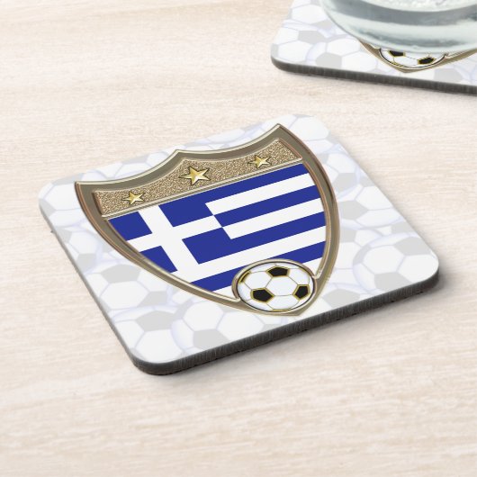 Griechenland-Fußball Untersetzer (Linke Seite)