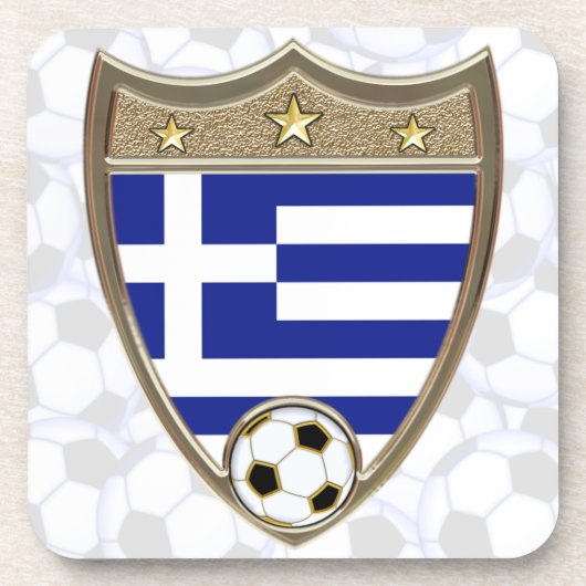 Griechenland-Fußball Untersetzer (Vorderseite)