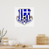 Griechenland - Fußballschild - Hellas-Abzeichen Poster (Küche)