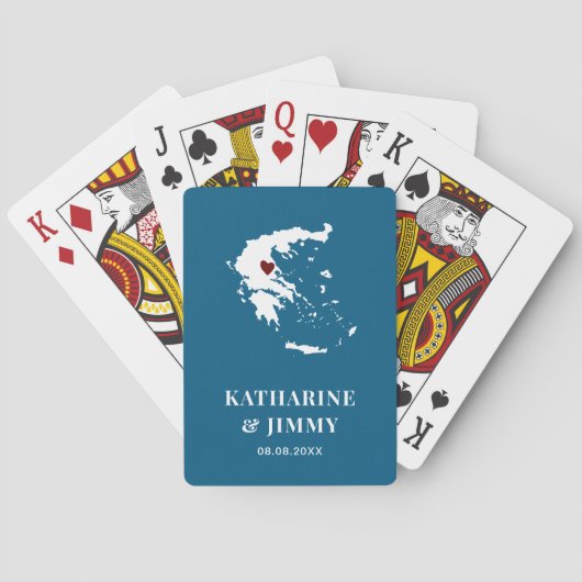 Griechenland Gastgeschenk Hochzeit Deck Cards, Kar Spielkarten (Rückseite)