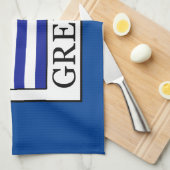 Griechenland Geschirrtuch (Viertel Falte)