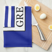 Griechenland Geschirrtuch (Viertel Falte)