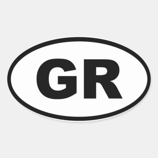 Griechenland - GR - Europa Ovaler Aufkleber (Vorderseite)