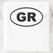 Griechenland - GR - Europa Ovaler Aufkleber (Tasche)