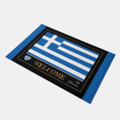 Griechenland & Griechenland Flag House Matten/Spor Fußmatte (Schrägansicht)
