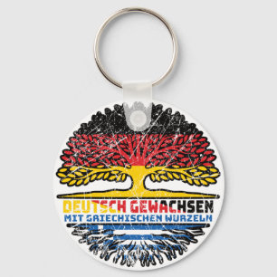 Griechenland Griechisch Deutsch Deutschland Baum Schlüsselanhänger