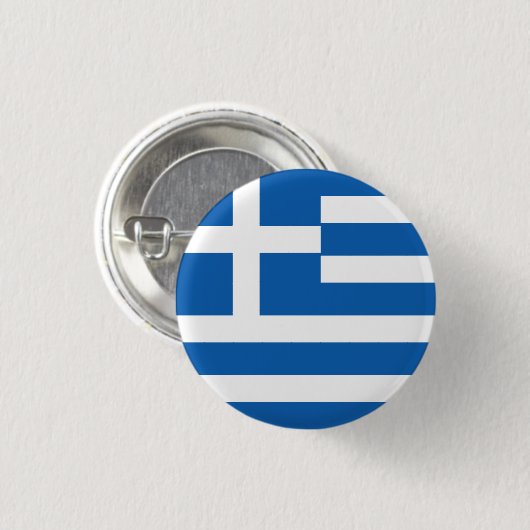 Griechenland (griechische Flagge) Button (Vorne & Hinten)