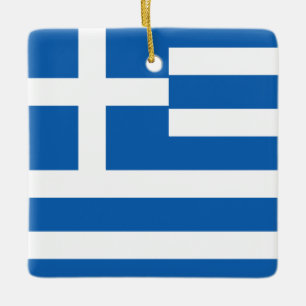 Griechenland (griechische Flagge) Keramikornament