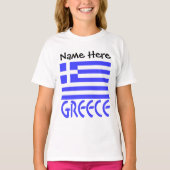 Griechenland - griechische Flagge Personalisiert T-Shirt (Vorderseite)