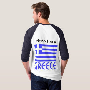 Griechenland Griechische Flagge Personalisiert  T-Shirt