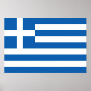 Griechenland - griechische Flagge Poster