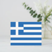 Griechenland - griechische Flagge Postkarte (Stehend Vorderseite)
