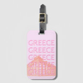 Griechenland, griechische Kunst, Pastel Travel Art Gepäckanhänger (Vorderseite Vertikal)