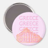 Griechenland, griechische Kunst, Pastel Travel Art Magnet (Vorderseite/Rückseite)