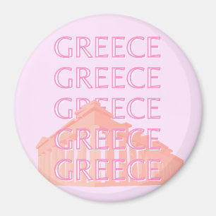Griechenland, griechische Kunst, Pastel Travel Art Magnet
