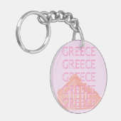 Griechenland, griechische Kunst, Pastel Travel Art Schlüsselanhänger (Vorderseite links)