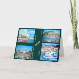 Griechenland - Grußkarte Karte