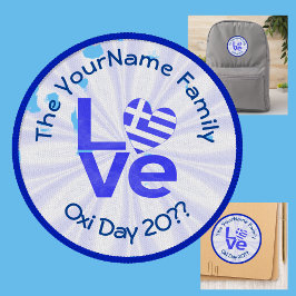 Griechenland Herzenflagge Blaue LIEBE Personalisie