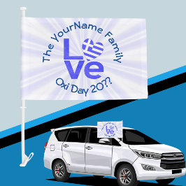 Griechenland Herzenflagge Blaue LIEBE Personalisie