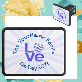 Griechenland Herzenflagge Blaue LIEBE Personalisie Abschlepphaken Cover