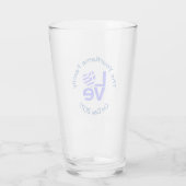 Griechenland Herzenflagge Blaue LIEBE Personalisie Glas (Rückseite)