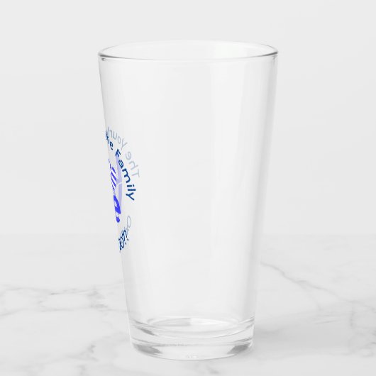 Griechenland Herzenflagge Blaue LIEBE Personalisie Glas (Links)