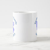 Griechenland Herzenflagge Blaue LIEBE Personalisie Jumbo-Tasse (Vorderseite)