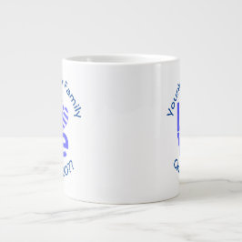 Griechenland Herzenflagge Blaue LIEBE Personalisie Jumbo-Tasse