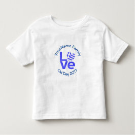 Griechenland Herzenflagge Blaue LIEBE Personalisie Kleinkind T-shirt