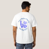 Griechenland Herzenflagge Blaue LIEBE Personalisie T-Shirt (Schwarz voll)