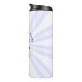 Griechenland Herzenflagge Blaue LIEBE Personalisie Thermosbecher (Nach rechts gedreht)