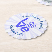 Griechenland Herzenflagge Blaue LIEBE Personalisie Untersetzer (angewinkelt)